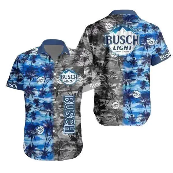 Hawaiian Shirt Beer Unisex Hawaiian Shirt Busch Light Shirt HG