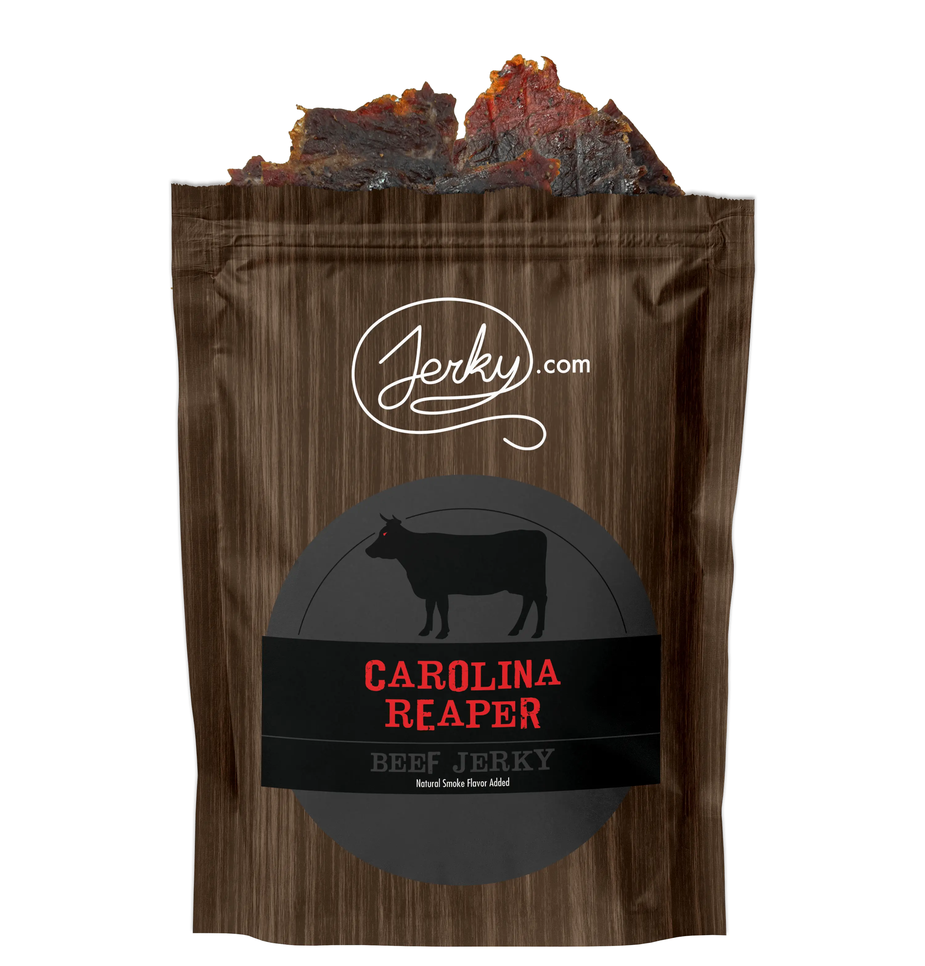 Jerky.com All-Natural Beef Jerky Carolina Reaper - Made with Spicy Reaper Peppers - Hot and Spicy Snack Food