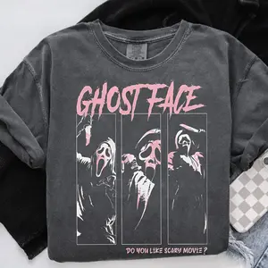 Comfort Colors, Ghostface Horror Movie Tshirt, No You Hang Up Halloween Shirt, Scary Movie Graphic Tee, Horror Scary Movie Tee, Horror Fan Gift Unisex