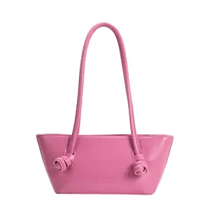 Melie Bianco Cassidy Top Handle Shoulder Bag in Vibrant Pink Vegan Leather | Chic Everyday Statement with Structured Silhouette & Double Top Handles