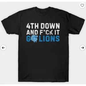 🏈   Go Lions! Oversized Cotton Tee - 100% Soft Touch Down Style, Ideal Xmas Present for Lions Fans # DETGameDayPick # OnePrideChristmas. # TK100CottonTops