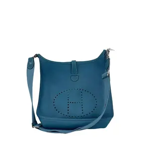 Pre-owned HERMÈS france Crossbody Bags Hermes Bleu Jean Evelyne 33 GM crossbody bag hz50252
