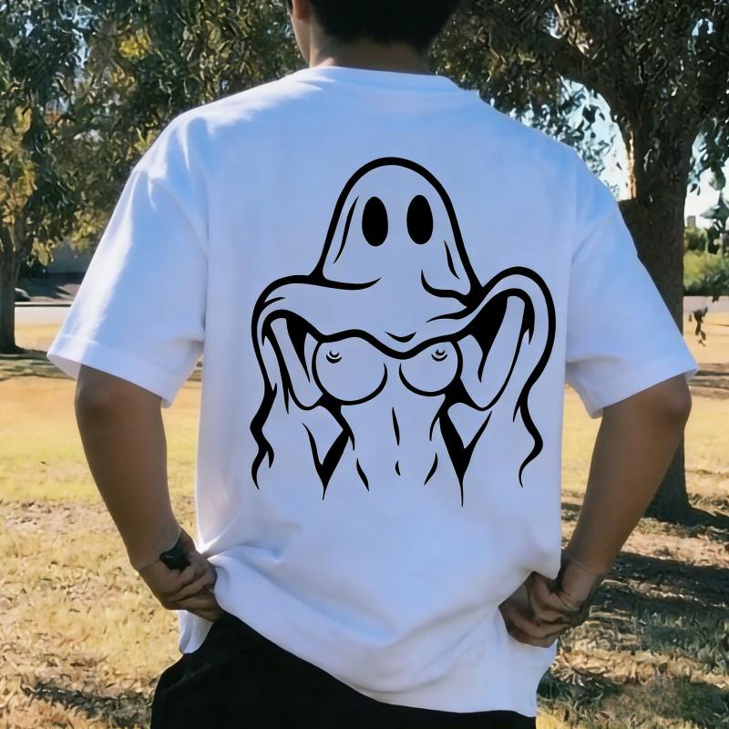 Naughty Ghost with Sexy Boobs Graphic Print Hoodie
