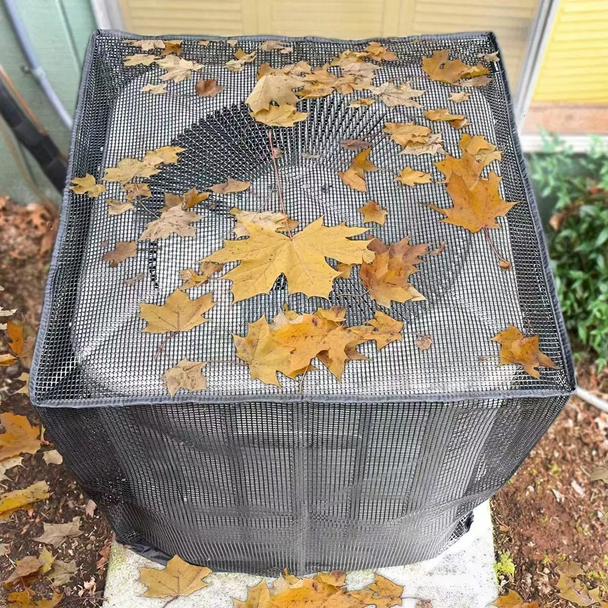 Durable Air Conditioner Cover, Full Mesh AC Protector, Heavy-Duty Outdoor Protection, All-Season Use, AC Covers