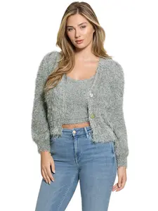 GUESS Female Emiko Eyelash Crop Cardigan
