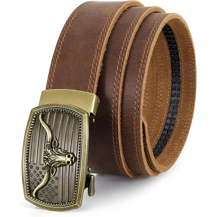 full grain leather dress belt Slick City Brown Stitched by Nickel Zero 36 inch / Brown / Zinc Alloy/Leather Its sewn together with a UV Mens Black Leather Belt -