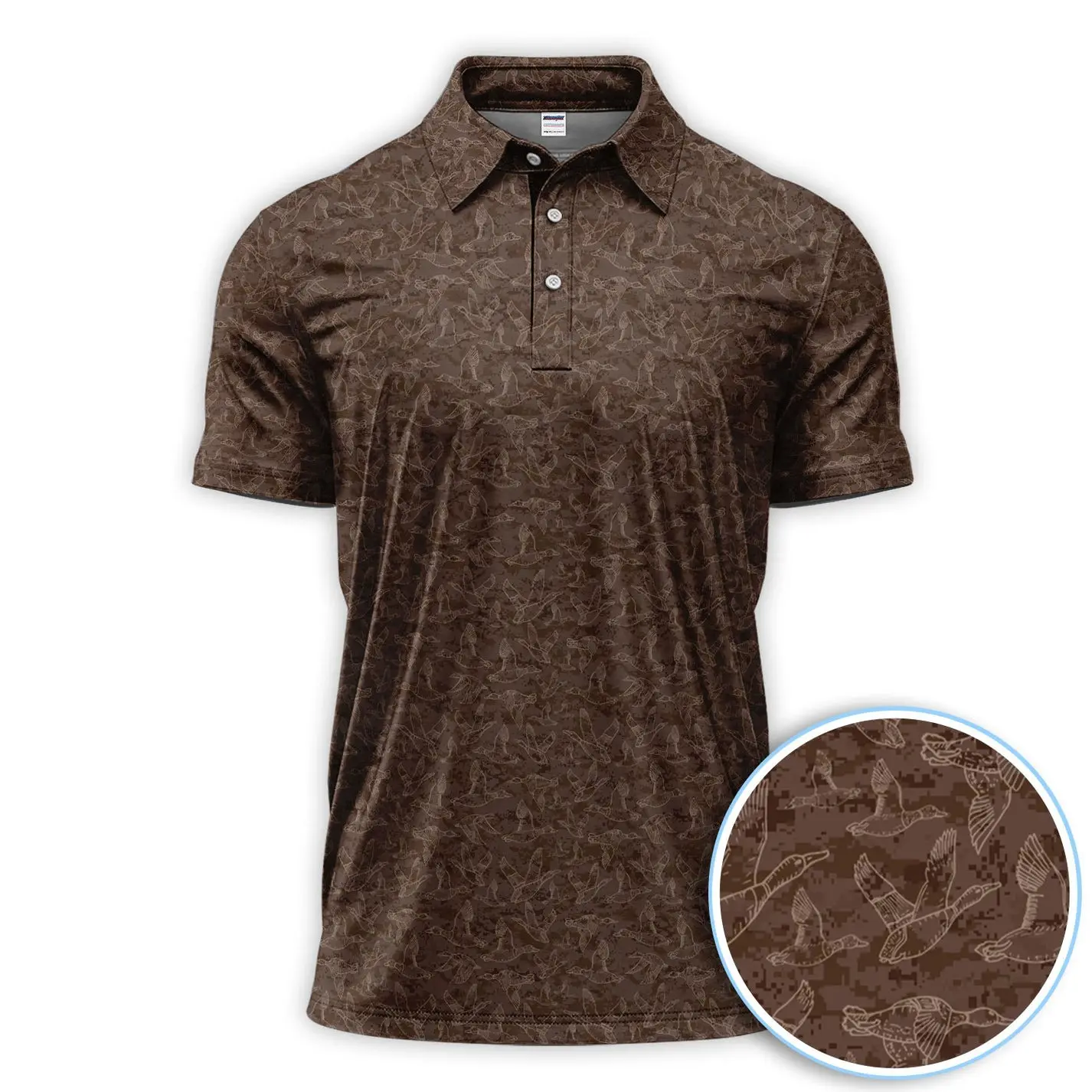 Funny Mallard Duck Camouflage Men's Bogey Bros Polo Golf Polo Shirt Hunting Masters Golf Polo Tops Masters Tournament Shirt 2026 GPA Championship Performance Outdoors Sport Shirt, Ideal Gift for Him Husband Dad