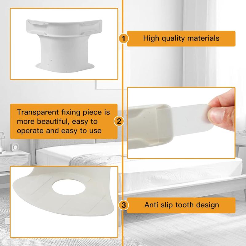 Sheet Retention Strips Bed Sheet Holder 4-Pack Secure Mattress Sizes Easy Install Prevent Loose Sheets Fits Most Sizes