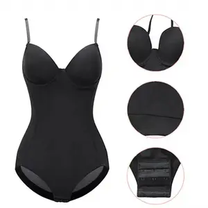Tummy Control Tank Bodysuit Shapewear With Snatched Waist Minimalist Plain Multicolor High Stretch Composite Fabric for Everyday Wear