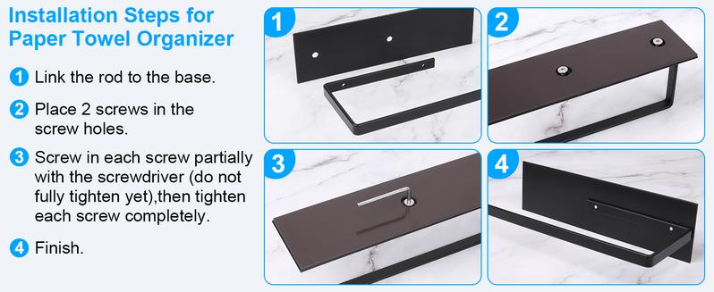 Magnetic Paper Towel Holder for Fridge, Toilet Paper Roll Holder Rack Wall Mount Organizer for Paper Towels Bathroom Kitchen Organizers and Storage