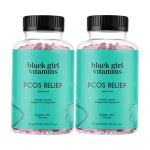 2 Pack Black Girl Vitamins PCOS Relief Cycle Support for Women 120 Gummies