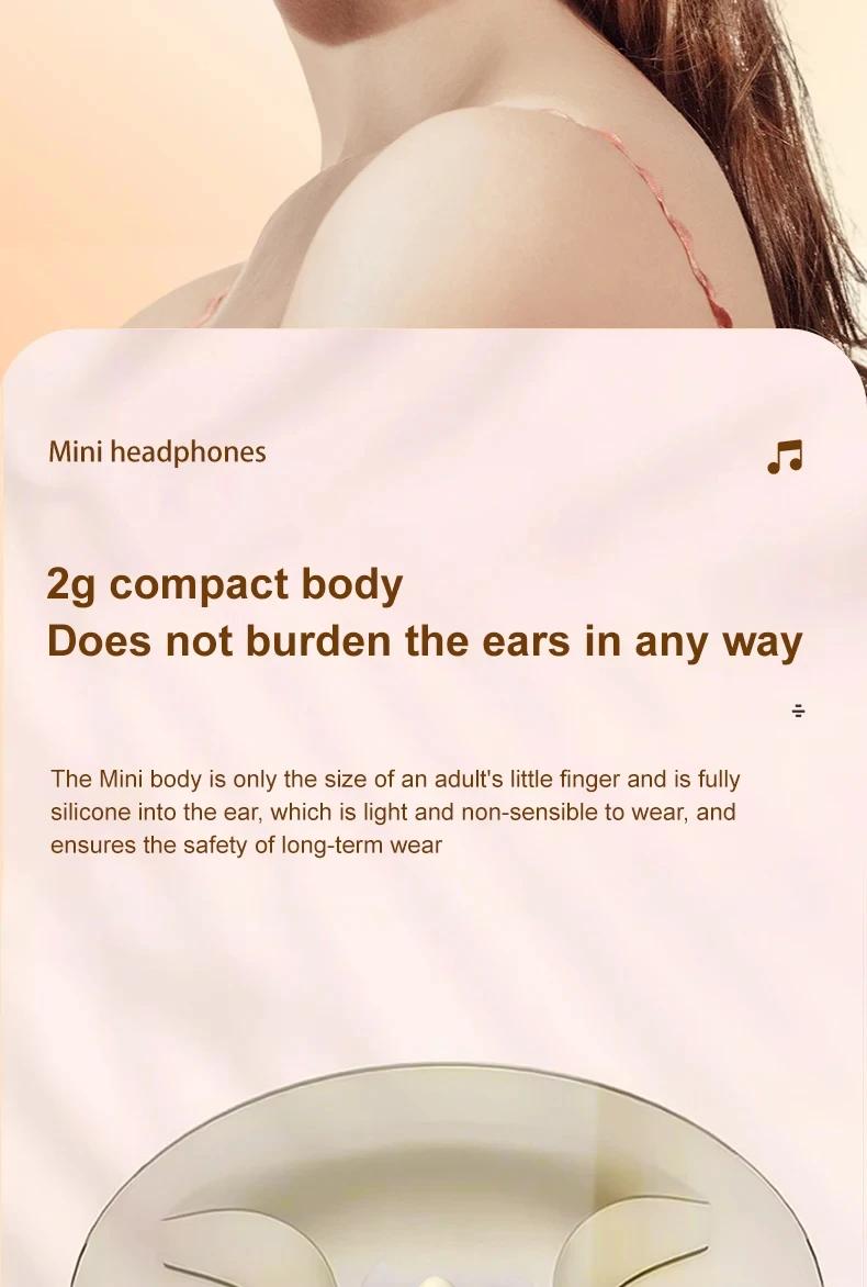 Mini Invisible Headphones Bluetooth 5.4 True Wireless In-Ear Earphones sport Audio Earbud  bluetooth wireless headphones noise cancelling headphones gamingheadset mini audi fono s