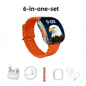 Smart watch Kit with Bluetooth Headphones, Type-C Cable & Audio Support – Compact All-in-One Bundle