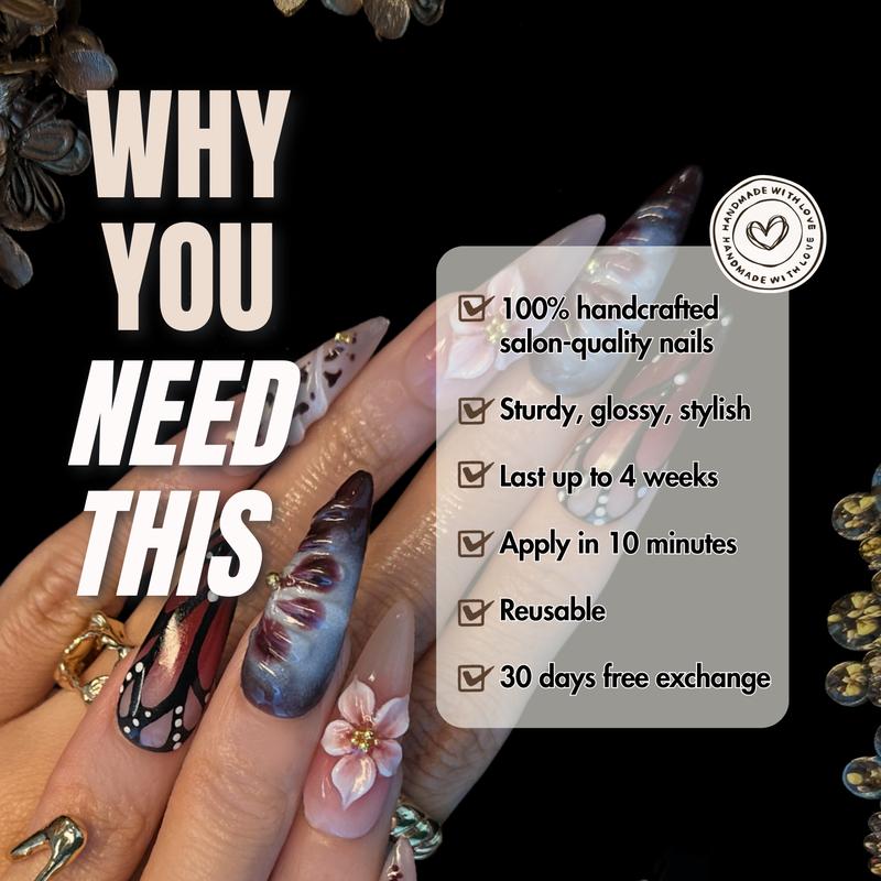 NailPhoria BEST-SELLING Collection - Handmade Press-On Nails | Reusable, Salon-Quality, Long-Lasting, Glossy Design NailPhoria BEST-SELLING Collection - Handmade Press-On Nails | Reusable, Salon-Quality, Long-Lasting, Glossy Design