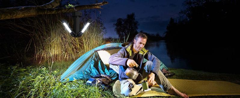 Valentine's Day gift CuLiDing Rechargeable Camping Light with Stand, 67" Tall Portable Cordless, Multiple adjustable lumens, 4000K/6500K Dimmable with Detachable Tripod for Outdoor work, Emergency, Camping, Fishing, Garage