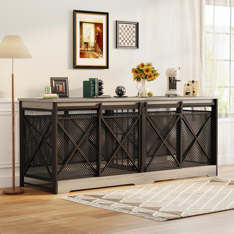 [LIVE] COZPAW Large Dog Crate Furniture | 48/52/71/78/86Inch  Wooden Kennel for Extra-Large Dogs | Heavy-Duty Indoor Wire Crate  dogcages dog kennel lockable wheel