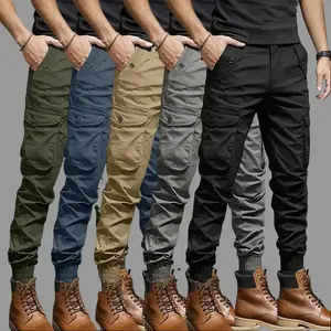 Men's cargo pants, men's jogging suit with multiple utility pockets, waist drawstring, holiday gift, suitable for everyday and formal clothing - durable casual pants for hiking, travel, office