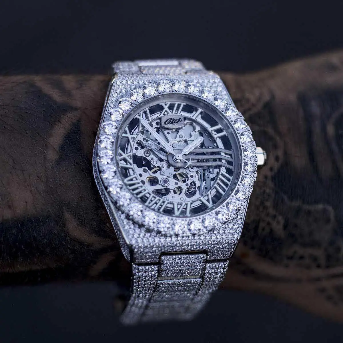 GLD 42MM Iced Alpha Era Luminous Skeleton 316 #TikTokShopBackToSchool