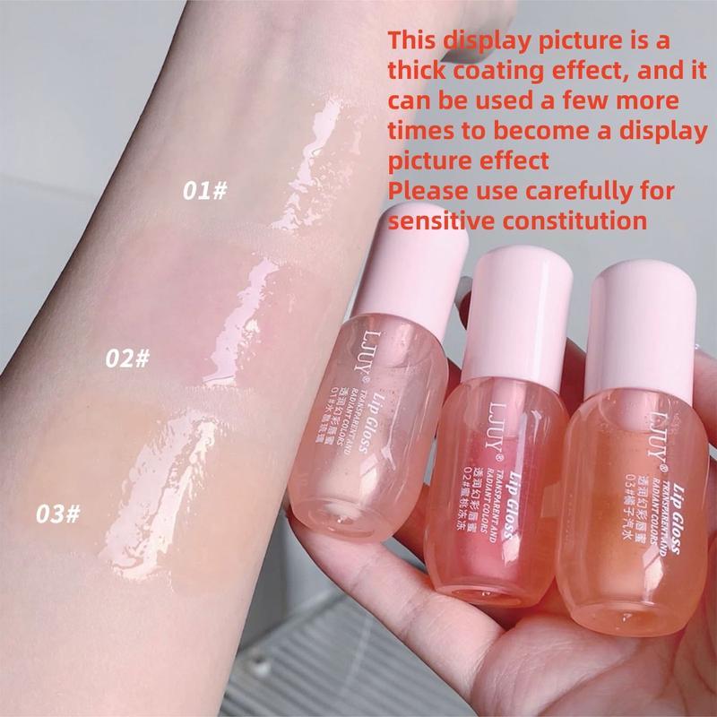 Lip Glaze- 3-in-1 Balm + Oil + Gloss - Nourishing Lipgloss - Long-lasting Shine & Hydration Moisturizing Hydrating Glossy Lip Stick for Girls & Women Plumping Lip Plumper Gift for Fall Christmas Lipstick Skincare Hydrate Lip Serum Makeup Tinted