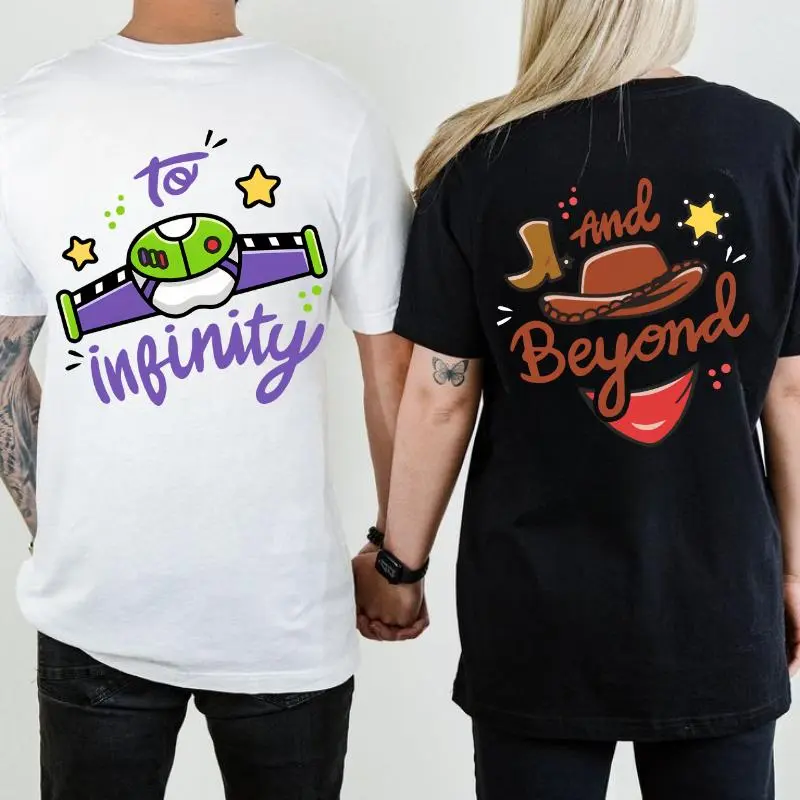 To infinity and Beyond T-shirt, Funny Couple Matching Shirt, Couple Ideas Shirt Sweatshirt Hoodie  Fabric