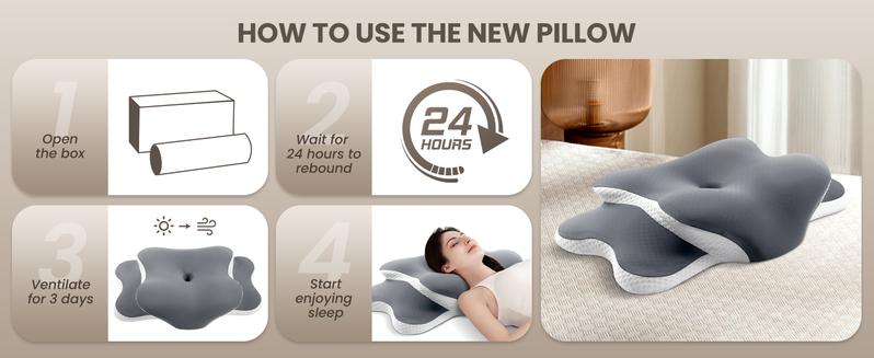 Benazcap Ergonomic Memory Foam Pillow – Orthopedic Neck Support & Cooling, Removable & Washable Cover, for All Sleeping Positions Benazcap Ergonomic Memory Foam Pillow – Orthopedic Neck Support & Cooling, Removable & Washable Cover, for All Sleeping Positions