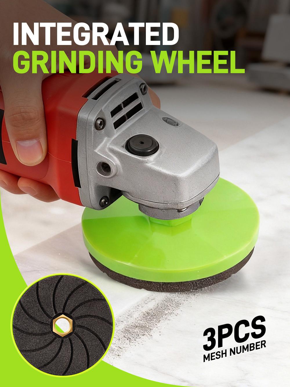 LOZLIN 3PCS 4" Diamond Grinding Wheels – Professional Chamfering, Edge Shaping & Polishing Tool for Tile, Marble, and Granite for Angle Grinder