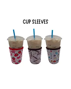 Coffee Coozie Sleeves & 12oz Can Sleeves - Reusable Stylish Drinkware for cups, Washable, Sweat Proof - Many Designs