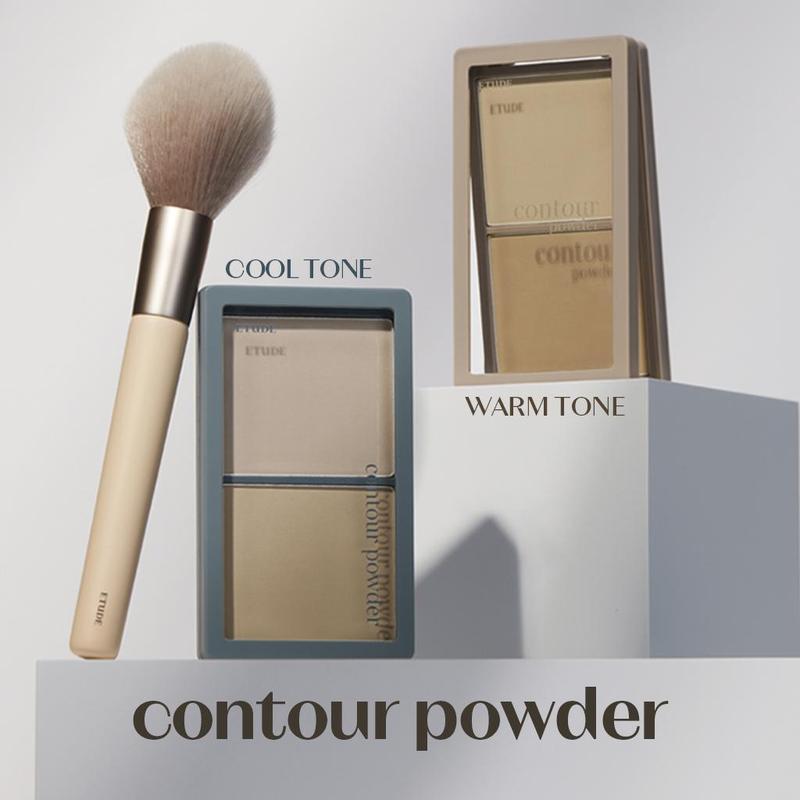 [ETUDE Official] Curl Fix Mascara & Curler Set #02 BROWN + Contour Powder #03(Illuminator) & Brush Set | 24H Smudge Proof | Waterproof | Volumizing & Lengthening