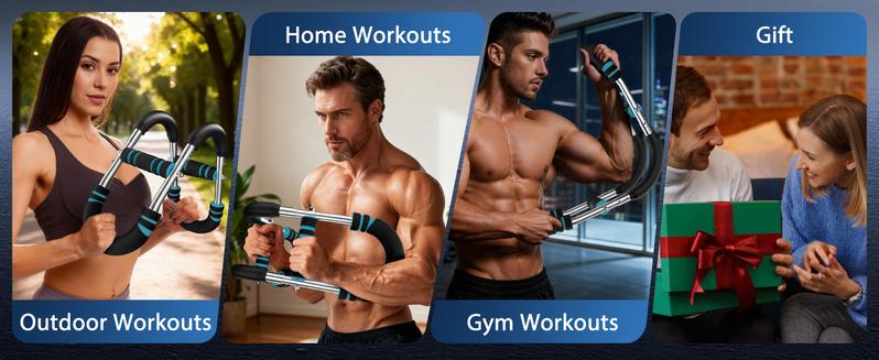 Arm Trainer,Chest&Arm Workout Equipment for Men,Home Gym Muscle&Strength Trainer,Portable Spring Resistance,3 Level 60-100LBS Adjustable, Perfect Gift