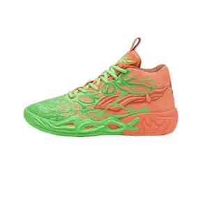Puma MB.04 'Leonardo & Michelangelo' x Teenage Mutant Ninja Turtles Men's Bold Colorful Sneakers with Turtle Motifs Round Toe Laces All Seasons