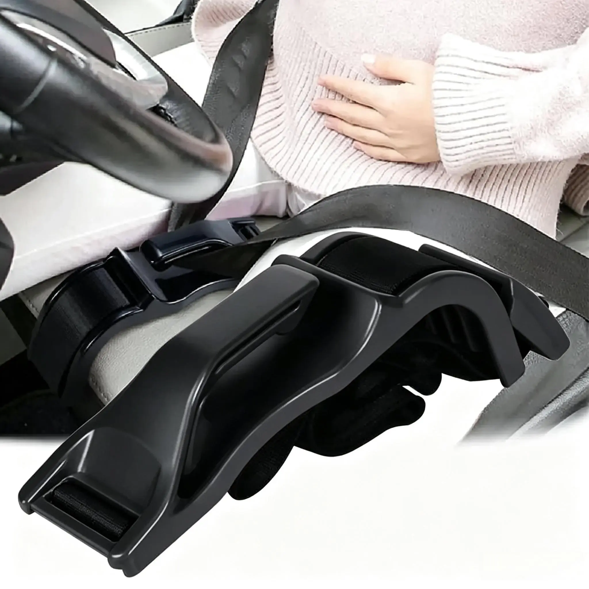 Maternity Car Seat Belt Adjustable Adjuster - High-Quality ABS, Extra Support, Comfort & Safety for Pregnant Women (4-10 Months) - Automotive Car Interior Accessory