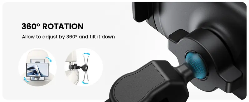 360 degree rotating ball joint for comfortable tablet viewing