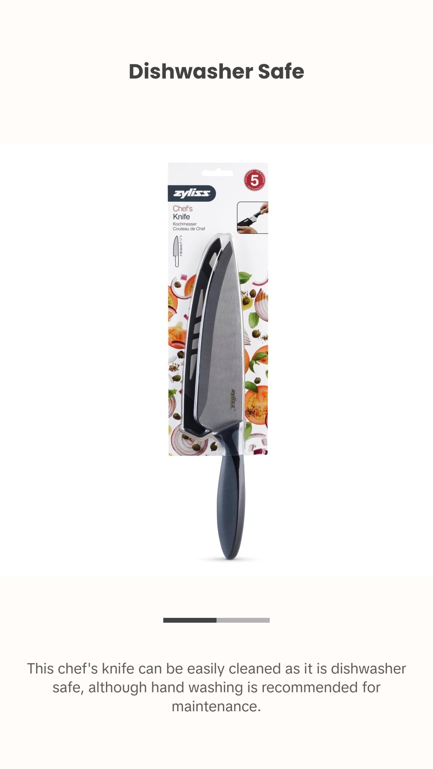 Zyliss Chefs knife with sheath stainless steel blade