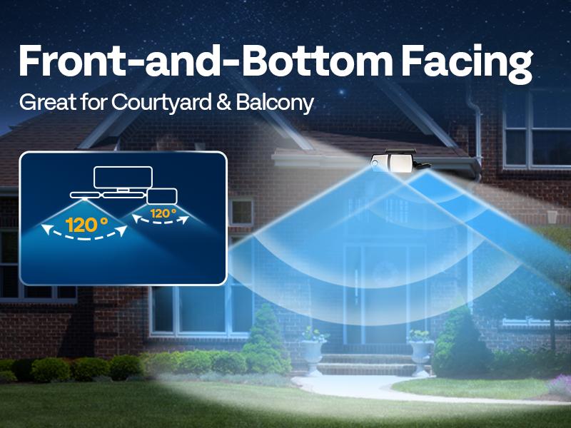 VIVOHOME Linkable Solar Flood Lights Outdoor, 2 Adjustable Motion Sensors Security Lights with 3 Heads, 2500LM, IP65 Waterproof, Solar Powered for Outside, Yard, Porch, Patio VIVOHOME Linkable Solar Flood Lights Outdoor, 2 Adjustable Motion Sensors Security Lights with 3 Heads, 2500LM, IP65 Waterproof, Solar Powered for Outside, Yard, Porch, Patio