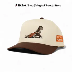 Punch Premium Embroidered Hat, TEAM PUNCH Premium Trucker Hat, Punch the Monkey Two-Tone Snapback Embroidered Cap, Vintage Washed Embroidered Cap