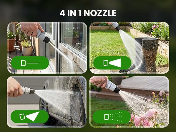 [Tiktok US Limited] EasyWox Portable Electric Pressure Washer with 3.2 Gal Tank, 4-in-1 Nozzle, Max 1200 PSI Foldable Cordless Power Washer, Type-C Charging, Portable Water Sprayer for Camping, Bike, Pet, Garden, Car Wash