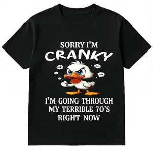 Funny 70s Duck Graphic Tee, 100% Cotton Casual Crew Neck Outfit, Unisex Couple Fashion Top, Cute Retro Style, Best Valentine’s Day Gift For Him Her, Perfect Gift For Boyfriend Girlfriend Husband Wife