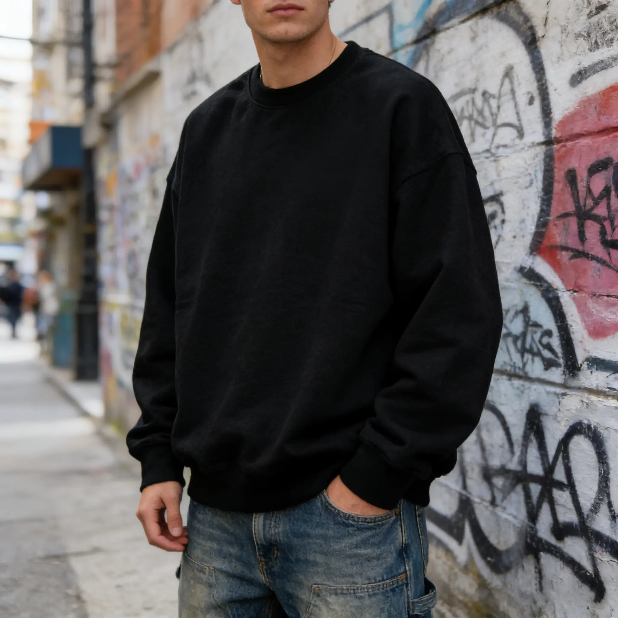 Holafish Men's Soft Light Fleece Lined Unisex Crewneck Sweatshirt a Comfortable Casual Basic Long Sleeve Pullover summervibes