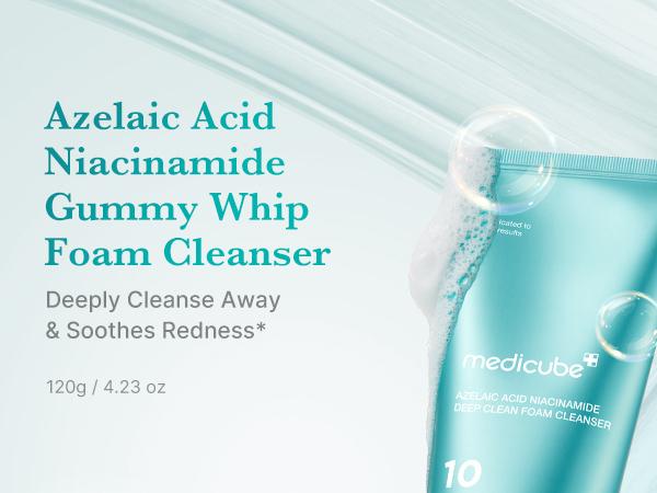 [NEW] Azelaic Acid Gummy Whip Cleanser | Cleansing Foam For Troubled Skin | Use After Spot Care & Excess Sebum Control | Niacinamide, Glycerin | Soothing, Pore Cleansing Face Wash | Korean Skincare