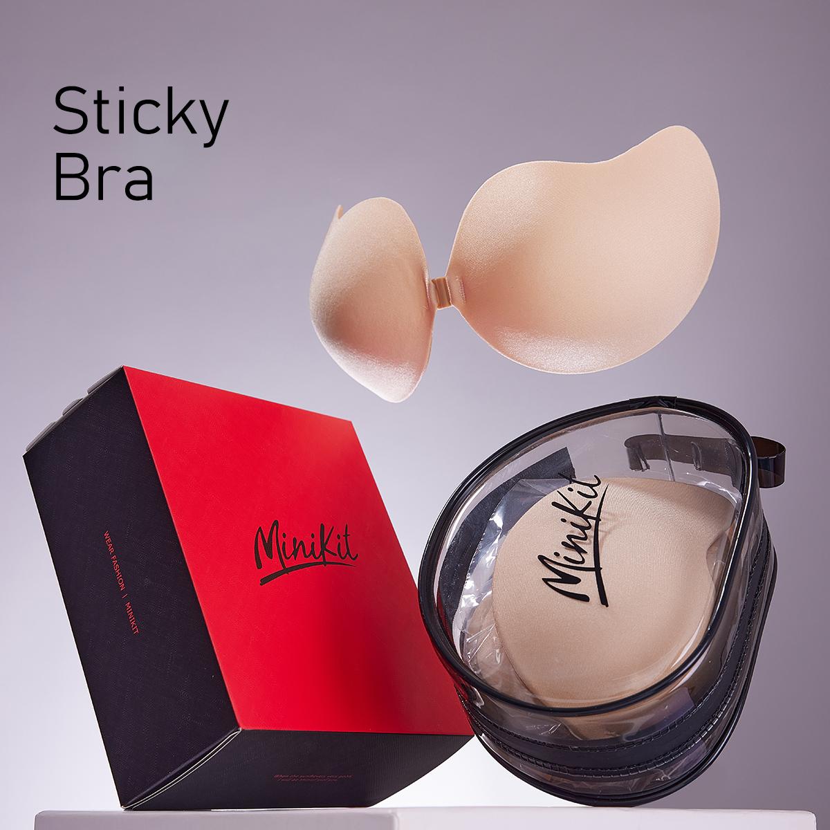 Minikit Adhesive V-bra, Invisible push up sticky braWomenswear wireless bras for women Comfort BasicMinimalist Skin Vneck straplessbra wireless bras for women Outdoorfun