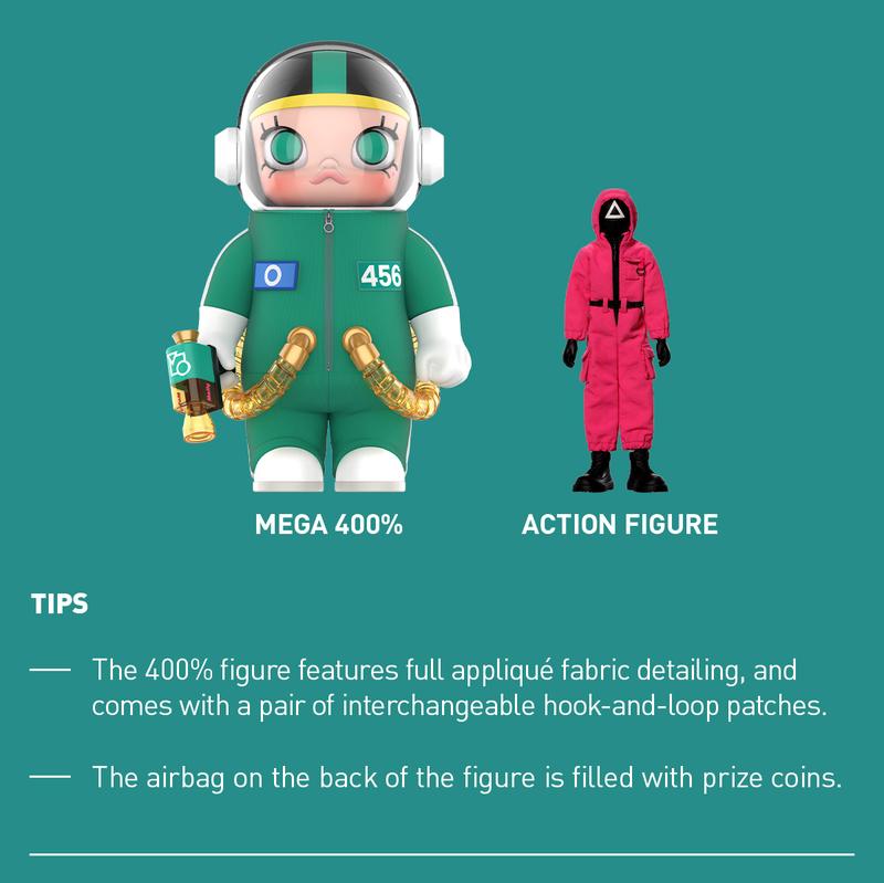 POP MART MEGA SPACE MOLLY 400% + Action Figure Squid Game Set