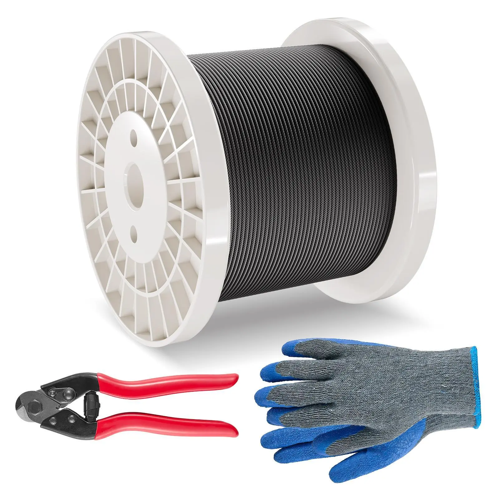 【summerfinds】VEVOR T316 Stainless Steel Towing Cable, 1/8" 7x7 Steel Wire Rope, 500 ft Cable Railing (Father's Day Gift Option)