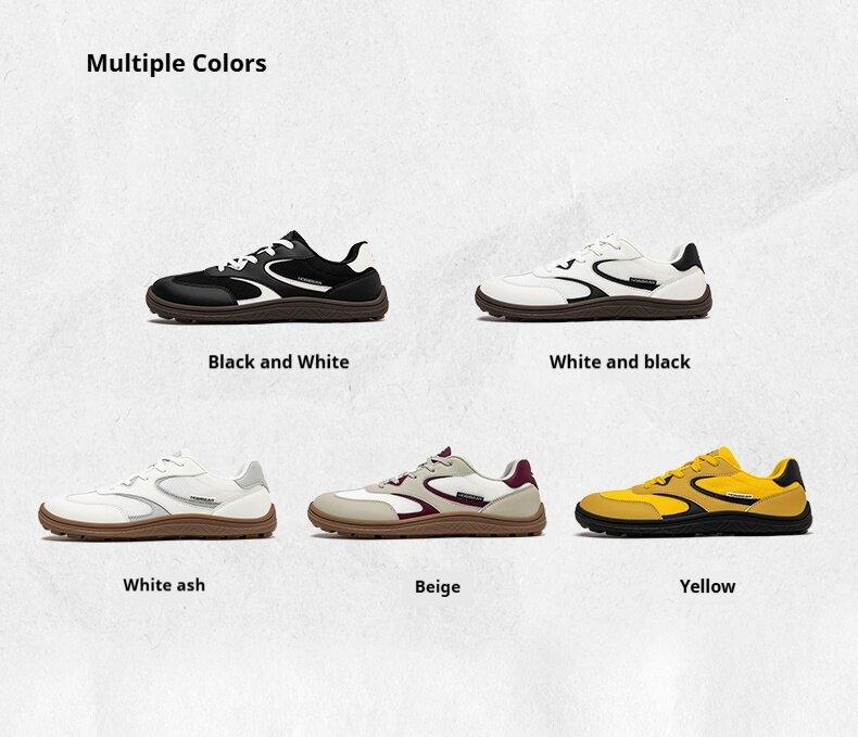 HOBIBEAR Barefoot Shoes Wide Casual Lace Up Retro Fashion Sneakers for Women Men