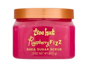 Tree Hut Raspberry Fizz Shea Sugar Scrub, Exfoliating, Hydrating & Moisturizing Body Scrub with Shea Butter & Nourishing Essential Oils, Smooth & Soften Skin, 18 oz