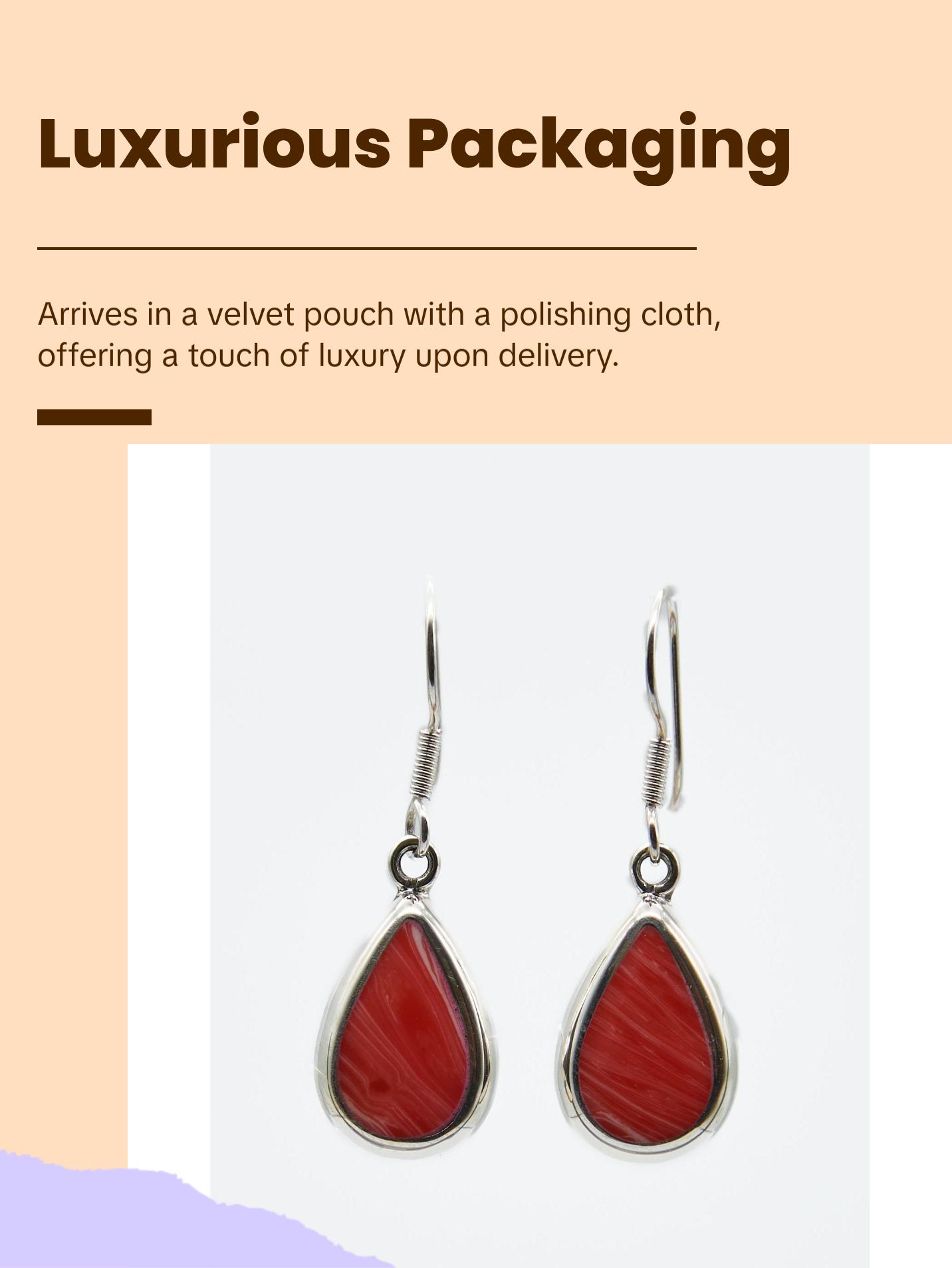 Teardrop Dangle Earrings with Enamel Teardrop Dangle Earrings with Enamel