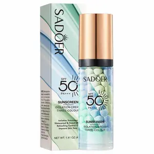 3-in-1 Tinted Moisturizer Facial Serum SPF 50 PA+++ Universal Matte Sunscreen, Hydrating Hyaluronic Acid Face Primer Color Correcting Brightening Oil Control For Sensitive Skin