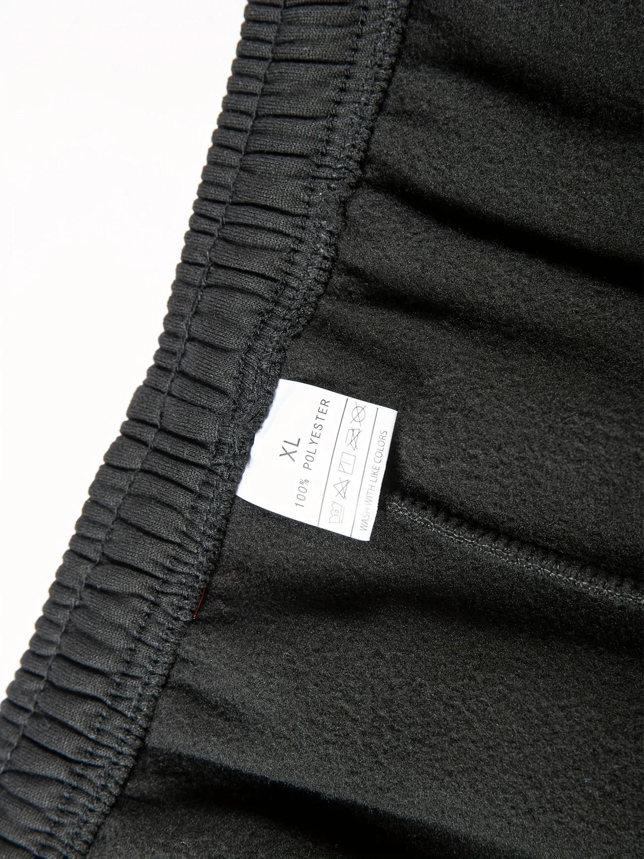 Men's sports two-piece hooded sweatshirt and pants set - gray with black logo, non stretch fabric, regular style, pocket, suitable for autumn and winter, casual wear | hooded sweatshirt | pocket pants, sweater hooded sweatshirt