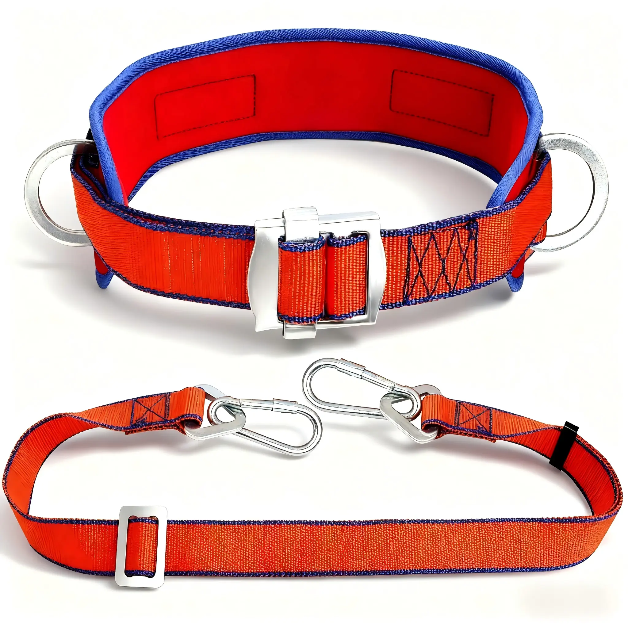 Professional Tree Climbing Harness - Adjustable Safety Belt with Padded Waist Pad, Fall Protection Lanyard, and Kite Climbing Fall Arrest System for Enhanced Safety and Comfort