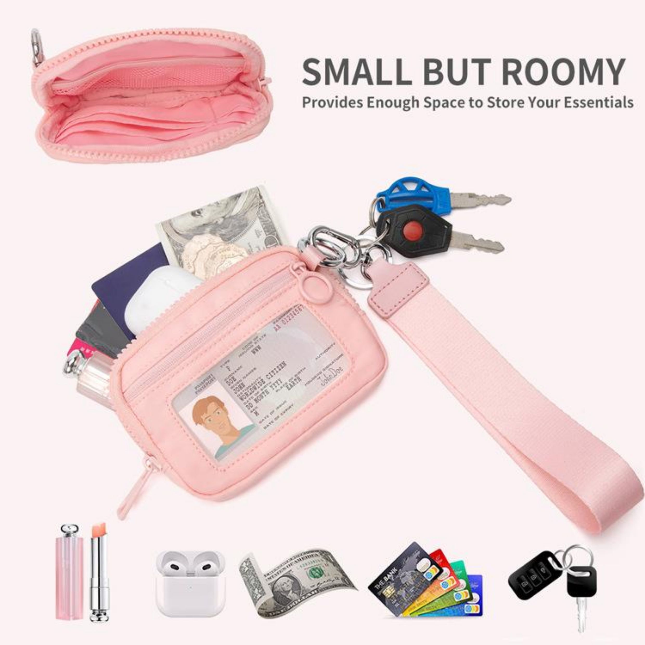 Iris & Rainbow Iris Wallet 2nd Gen RFID Compact Design Mini Wallet for Women Outdoor Wristlet Purse with Strap for Phone Keys Everyday Use