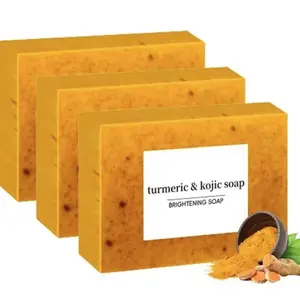 3PCS Turmeric Soap,Deep cleansingSoap,Moisturizing Soap For Face &Body,Body wash & Soap For Women& Men